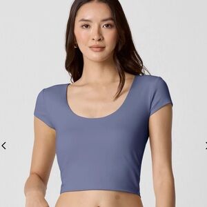 FLORENCE BY MILLS POWER MESH PLUNGE TEE NWT SIZE S